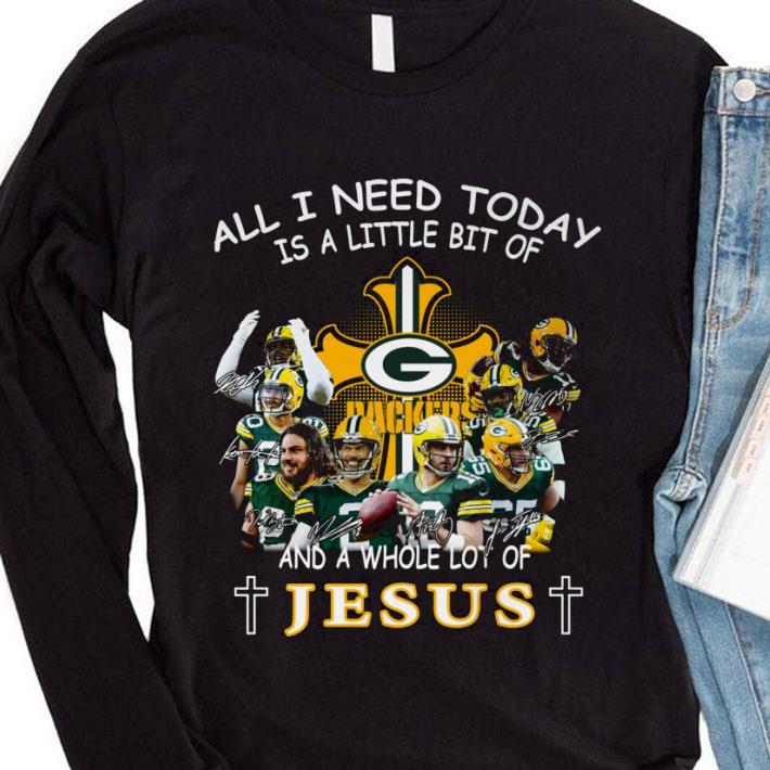 Funny Green Bay Packers Signatures And A Whole Lot Of Jesus shirt d1efdadd funny green bay packers signatures and a whole lot of jesus shirt 4 - Funny Green Bay Packers Signatures And A Whole Lot Of Jesus shirt