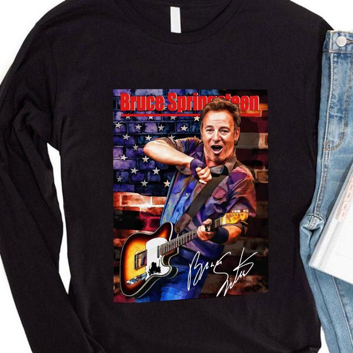 eca44d53 hot bruce springsteen american flag signature shirt 4 - Hot Bruce Springsteen American Flag Signature shirt
