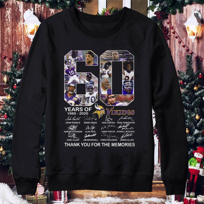 4d698fed hot 60 years of 1960 2020 vikings signed thank you for the memories shirt 4 - Hot 60 Years Of 1960-2020 Vikings Signed Thank You For The Memories shirt
