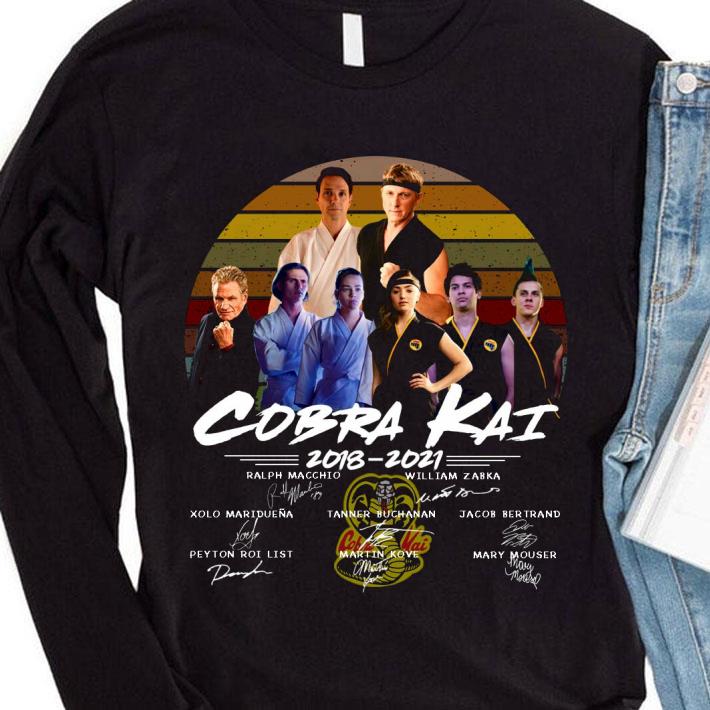 5339ac45 vintage cobra kai 2018 2021 signatures shirt 4 - Vintage Cobra Kai 2018-2021 Signatures shirt