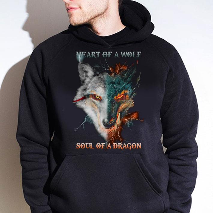 ddb3d806 heart of a wolf soul of a dragon face wolf and dragon shirt 4 - Awesome  Heart Of A Wolf Soul Of A Dragon Face Wolf and Dragon shirt