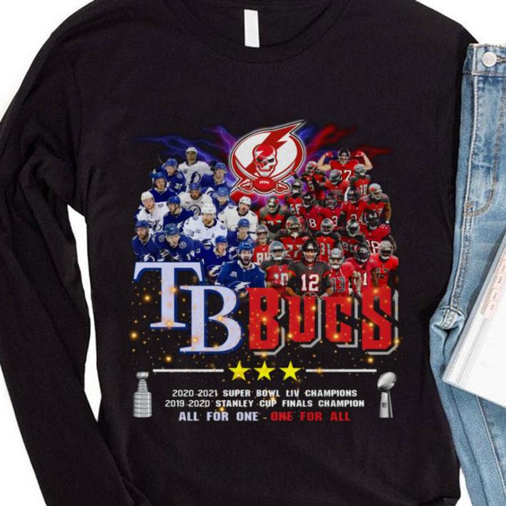 3676deaa 2021 tb bucs tampa bay buccaneers tampa bay rays champions all for one one for all shirt 4 - Premium 2021 TB Bucs Tampa Bay Buccaneers Tampa Bay Rays Champions All For One One For All shirt