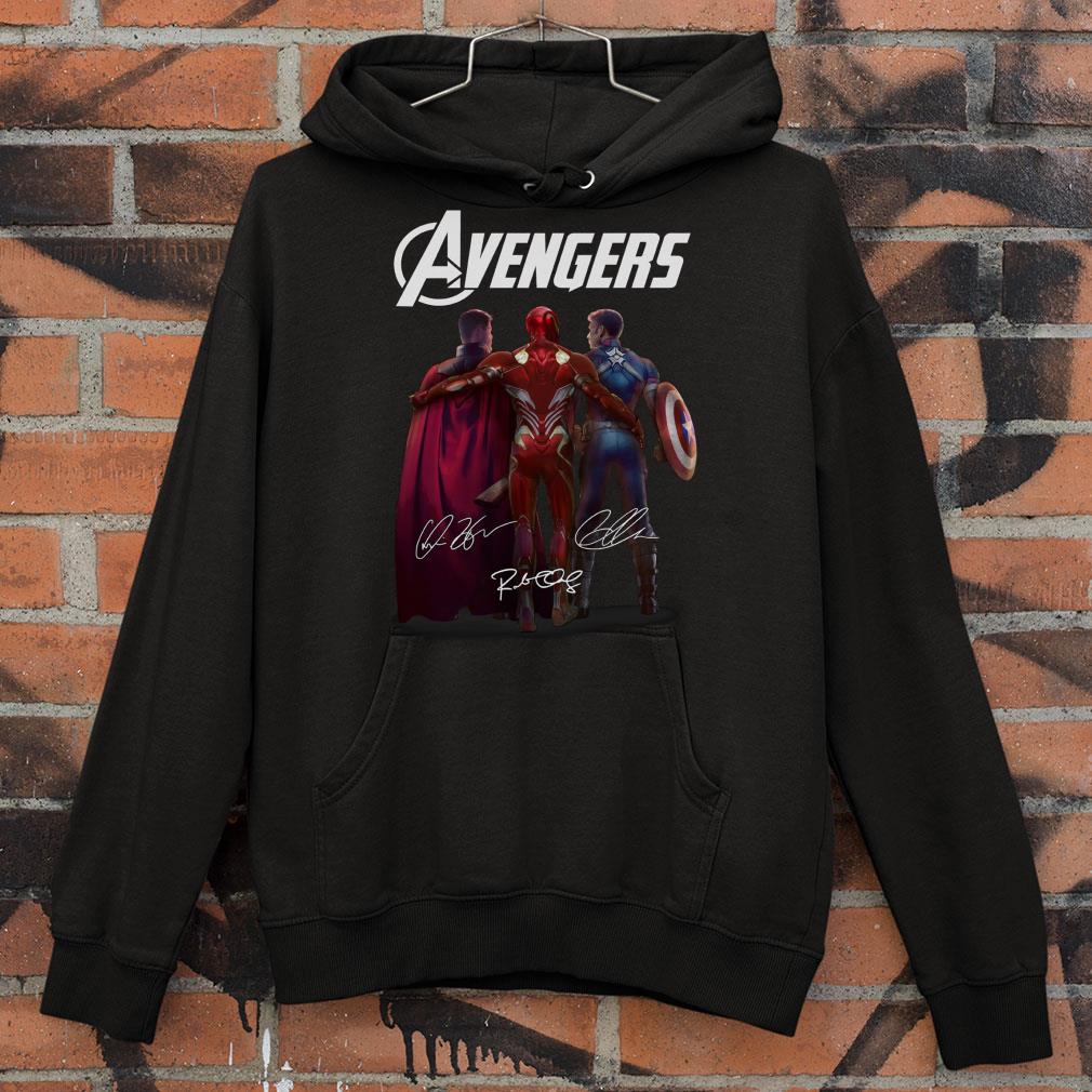 9a4e680b symbol avengers thor iron man captain america signatures shirt 4 - Original Symbol Avengers Thor Iron Man Captain America signatures shirt