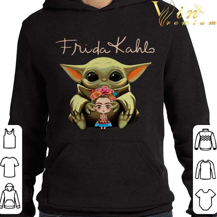 b89828ed star wars baby yoda hug frida kahlo doll shirt 4 - Star Wars Baby Yoda Hug Frida Kahlo Doll Shirt