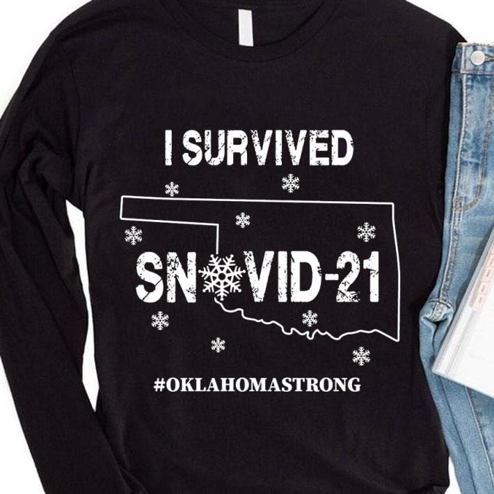 cfb9ef56 2021 i survived snovid 21 oklahoma strong coronavirus storm shirt 4 - Original 2021 I Survived Snovid-21 Oklahoma Strong Coronavirus Storm shirt