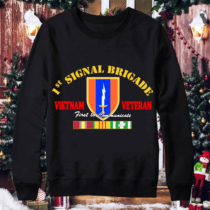628dcde3 1st signal brigade vietnam veteran first to communicate shirt 4 - Best 1st Signal Brigade Vietnam Veteran First To Communicate shirt