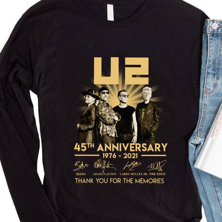 aa3c2e56 45th anniversary u2 1976 2021 signatures thank you for the memories shirt 4 - Hot 45th anniversary U2 1976-2021 signatures thank you for the memories shirt