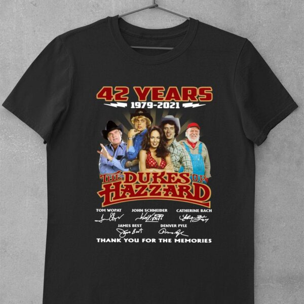 Official 42 Years 1979-2021 Of The Dukes Of Hazzard Thank You For The Memories shirt