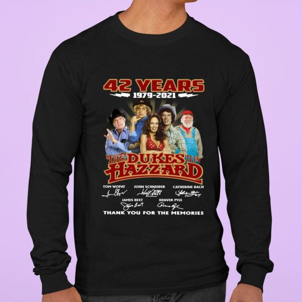 Official 42 Years 1979-2021 Of The Dukes Of Hazzard Thank You For The Memories shirt