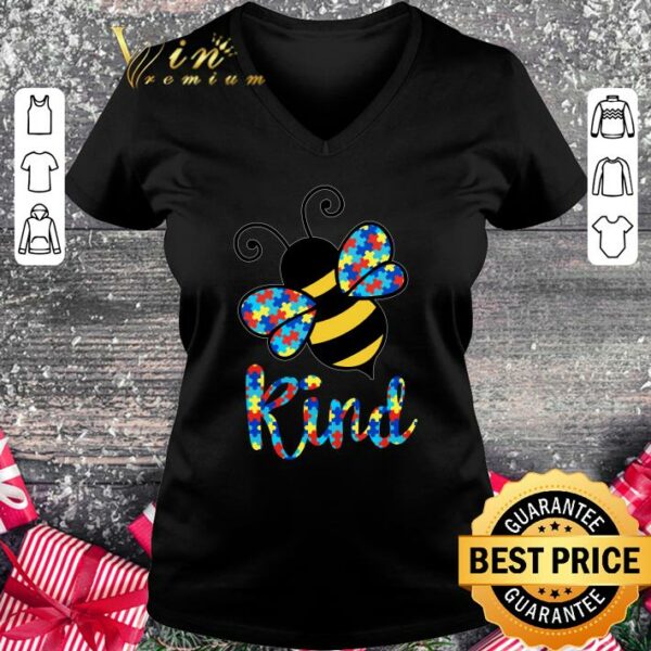 Funny Autism Awareness Bee Gift Cute Autism Puzzle Bee Kind shirt