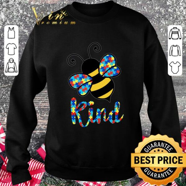 Funny Autism Awareness Bee Gift Cute Autism Puzzle Bee Kind shirt