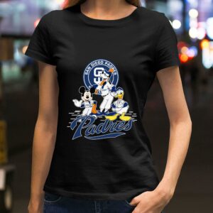 Funny Disney Mickey Mouse Goofy Donald Duck San Diego Padres Logo shirt 1