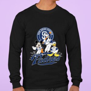 Funny Disney Mickey Mouse Goofy Donald Duck San Diego Padres Logo shirt 2