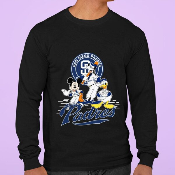 Funny Disney Mickey Mouse Goofy Donald Duck San Diego Padres Logo shirt