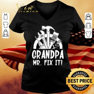 Awesome Grandpa Mr Fix It Happy Father Day Mechanic Plumber shirt 1