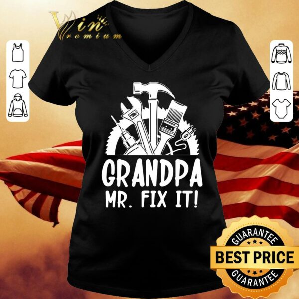 Awesome Grandpa Mr Fix It Happy Father Day Mechanic Plumber shirt