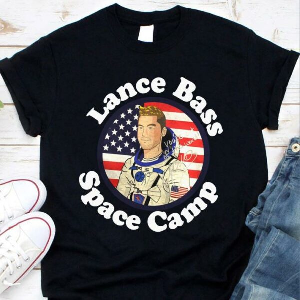 Awesome Lance Bass Space Camp signatures shirt