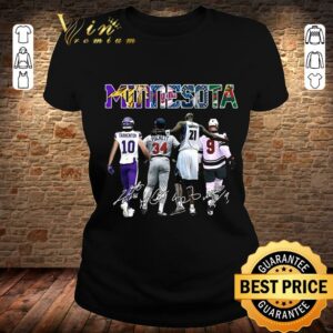 Official Minnesota sports teams signatures shirt 1