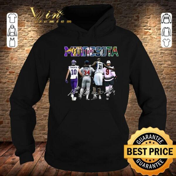 Official Minnesota sports teams signatures shirt