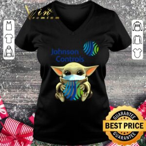 Official Star Wars Baby Yoda Hug Johnson Controls Mask Covid 19 shirt 1