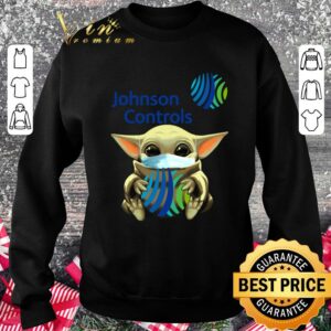 Official Star Wars Baby Yoda Hug Johnson Controls Mask Covid 19 shirt 2