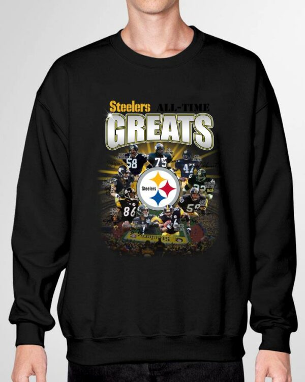 Official Steelers all time greats signatures shirt