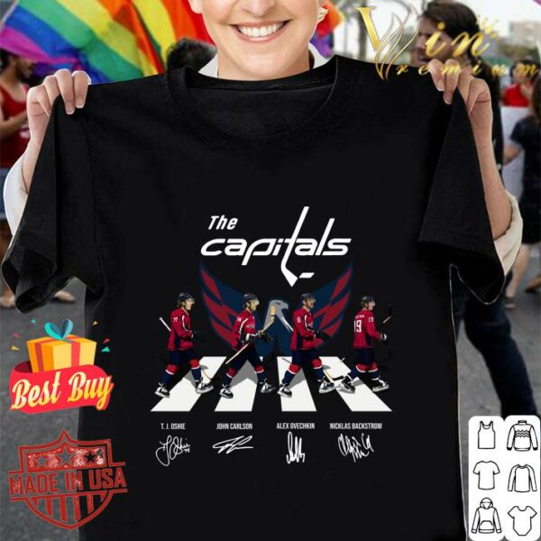 Original The Capitals Abbey Road signatures shirt