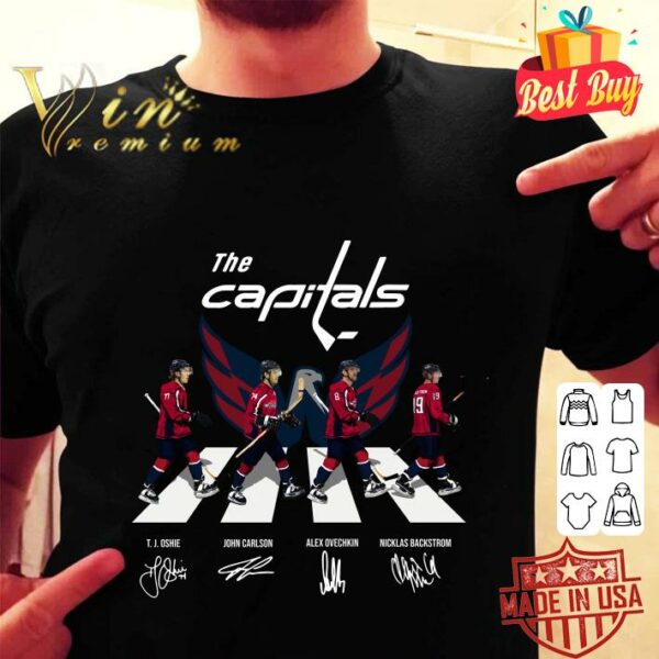 Original The Capitals Abbey Road signatures shirt