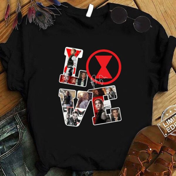 Funny Black Widow Scarlett Johansson Marvel Comics Avengers Superheroes Signature Shirt