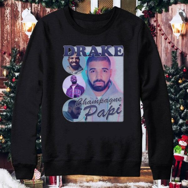 Drake Champagne Papi Hip Hop Bootleg Rapper Vintage Style Shirt