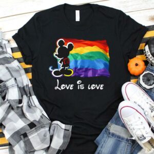 Mickey Mouse LGBT Flag Love Is Love Disney Shirt, LGBT Flag Shirt