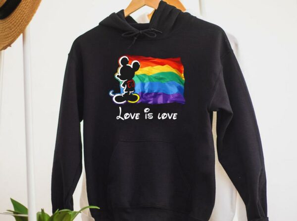Mickey Mouse LGBT Flag Love Is Love Disney Shirt, LGBT Flag Shirt