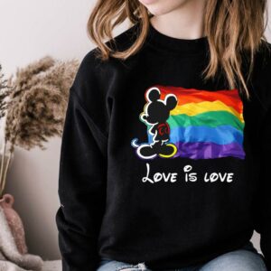 Mickey Mouse LGBT Flag Love Is Love Disney Shirt, LGBT Flag Shirt 3