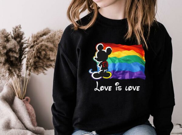 Mickey Mouse LGBT Flag Love Is Love Disney Shirt, LGBT Flag Shirt