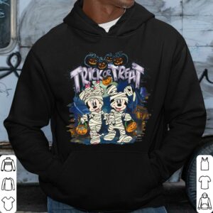 Official Mickey And Minnie Halloween Trick or Treat Shirt, Disney Halloween Shirt, Mickey Minnie Mummy Shirt 2