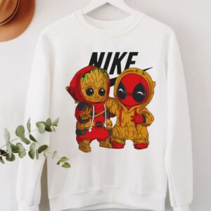 Official Nike Baby Groot And Baby Deadpool Shirt 3