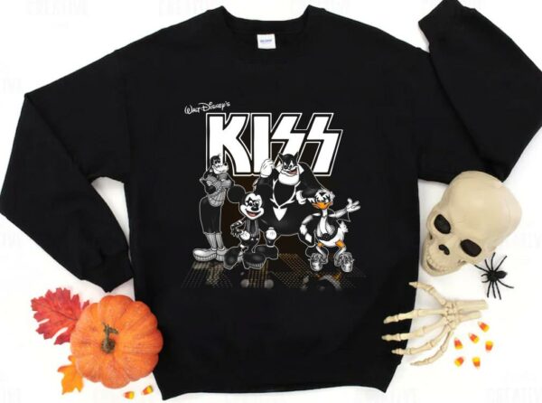 Premium Kiss Band Disneys Mickey Mouse Shirt