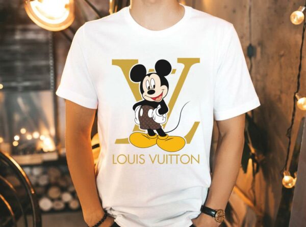 Walt Disney Shirt, Walt Disney Mickey LV Shirt, Mickey Mouse Louis Vuitton Shirt