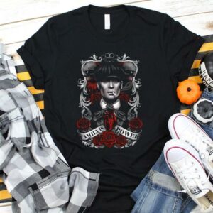 Awesome Thomas Shelby Peaky Blinders Shirt, Thomas Shelby Skull Rose Family Is Power Shirt
