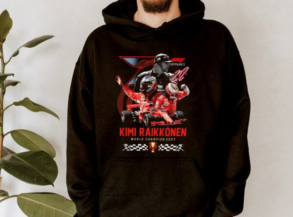 Hot Kimi Raikkonen World Championship 2007 Shirt, Kimi Raikkonen 20 Years 2001 2021 Formula One Shirt