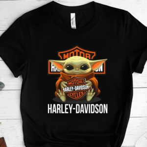 Limited Star Wars Baby Yoda Motor Harley Davidson Shirt