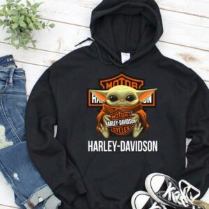 Limited Star Wars Baby Yoda Motor Harley Davidson Shirt 2