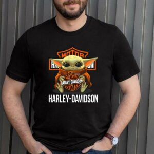 Limited Star Wars Baby Yoda Motor Harley Davidson Shirt 3