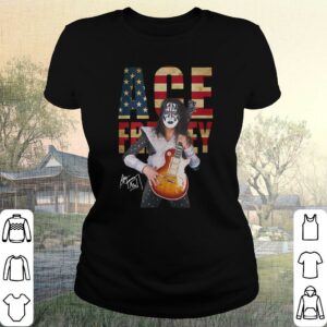 Official Ace Frehley Kiss Band American Flag Shirt