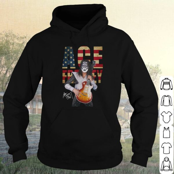 Official Ace Frehley Kiss Band American Flag Shirt