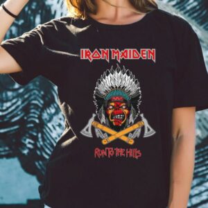 Original Iron Maiden Native American Run To The Hills Shirt, Iron Maiden Native American Shirt