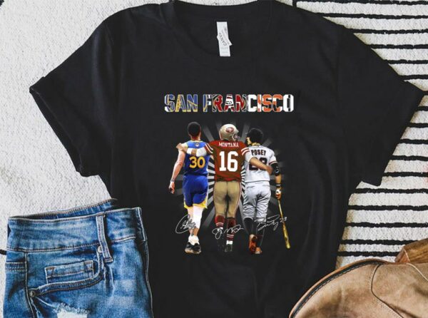 Premium San Francisco Team Sport Shirt, Stephen Curry Buster Posey Joe Montana Shirt