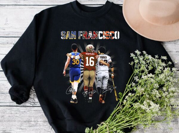 Premium San Francisco Team Sport Shirt, Stephen Curry Buster Posey Joe Montana Shirt