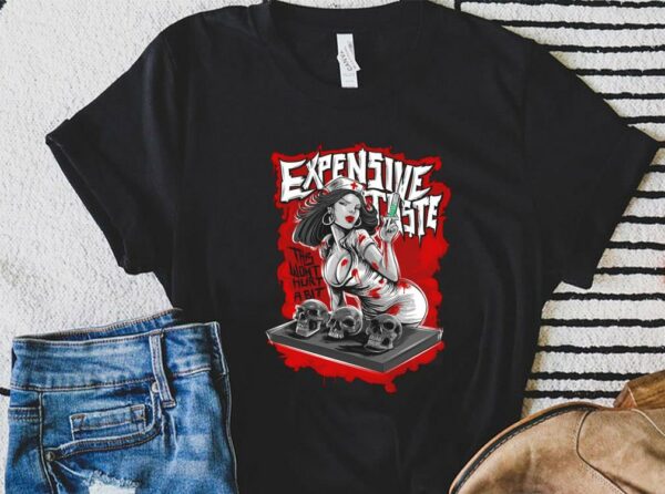 Premium The Nurse And Skull Shirt, Nurse Expensive Taste This Wont Hurt A Bit Shirt