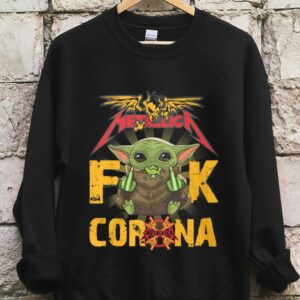 The Best Metallica Baby Yoda Fuck Corona Shirt, Metallica Baby Yoda Shirt, Metallica Fuck Corona Shirt 2